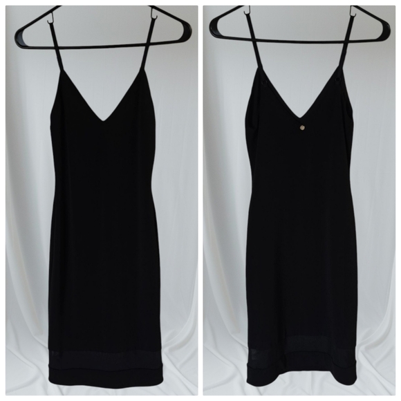 Alice + Olivia Air Sleeveless Cate Slip Dress with lllusion Mesh Hemline Size 0 - Picture 2 of 14